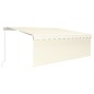 vidaXL Toldo retráctil manual con persiana y LED crema 4x3 m vidaXL Toldo retráctil manual con persiana y LED crema 4x3 m