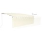 vidaXL Toldo retráctil manual con persiana y LED crema 4x3 m vidaXL Toldo retráctil manual con persiana y LED crema 4x3 m