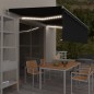 vidaXL Toldo automático persiana, LED y sensor viento antracita 5x3 m vidaXL Toldo automático persiana, LED y sensor viento antracita 5x3 m
