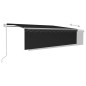 vidaXL Toldo automático persiana, LED y sensor viento antracita 5x3 m vidaXL Toldo automático persiana, LED y sensor viento antracita 5x3 m