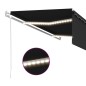 vidaXL Toldo automático persiana, LED y sensor viento antracita 5x3 m vidaXL Toldo automático persiana, LED y sensor viento antracita 5x3 m