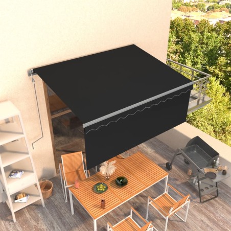 vidaXL Toldo automático retráctil con persiana gris antracita 3x2,5m  