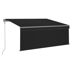 vidaXL Toldo automático retráctil con persiana gris antracita 3x2,5m  