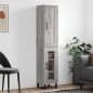 vidaXL Aparador alto madera contrachapada gris Sonoma 34,5x34x180 cm vidaXL Aparador alto madera contrachapada gris Sonoma 34,5x34x180 cm