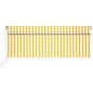 vidaXL Toldo automático persiana LED sensor de viento amarillo 4x3m  
