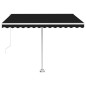 vidaXL Toldo de pie retráctil manual gris antracita 300x250 cm vidaXL Toldo de pie retráctil manual gris antracita 300x250 cm