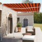 vidaXL Toldo de pie manual retráctil naranja y marrón 350x250 cm