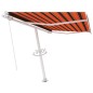 vidaXL Toldo de pie manual retráctil naranja y marrón 350x250 cm