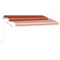 vidaXL Toldo de pie manual retráctil naranja y marrón 350x250 cm