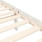 vidaXL Estructura cama de matrimonio con cabecero madera maciza blanco vidaXL Estructura cama de matrimonio con cabecero madera maciza blanco