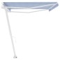 vidaXL Toldo de pie retráctil manual azul y blanco 500x300 cm
