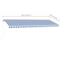 vidaXL Toldo de pie retráctil manual azul y blanco 500x300 cm