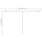 vidaXL Toldo de pie retráctil manual azul y blanco 500x300 cm