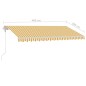 vidaXL Toldo de pie automático amarillo y blanco 400x300 cm