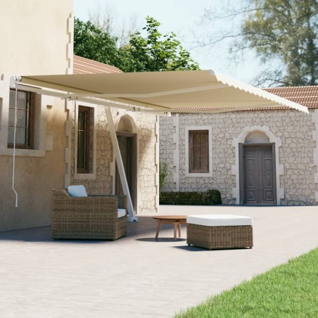 vidaXL Toldo de pie automático crema 600x300 cm