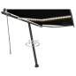 vidaXL Toldo automático LED sensor de viento gris antracita 300x250 cm vidaXL Toldo automático LED sensor de viento gris antracita 300x250 cm