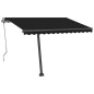 vidaXL Toldo automático LED sensor de viento gris antracita 300x250 cm vidaXL Toldo automático LED sensor de viento gris antracita 300x250 cm