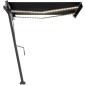 vidaXL Toldo automático LED sensor de viento gris antracita 300x250 cm vidaXL Toldo automático LED sensor de viento gris antracita 300x250 cm