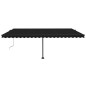 vidaXL Toldo automático LED sensor de viento gris antracita 500x300 cm vidaXL Toldo automático LED sensor de viento gris antracita 500x300 cm