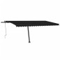 vidaXL Toldo automático LED sensor de viento gris antracita 500x300 cm vidaXL Toldo automático LED sensor de viento gris antracita 500x300 cm