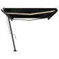 vidaXL Toldo automático LED sensor de viento gris antracita 500x300 cm vidaXL Toldo automático LED sensor de viento gris antracita 500x300 cm