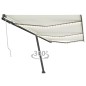 vidaXL Toldo automático con LED sensor de viento crema 600x300 cm vidaXL Toldo automático con LED sensor de viento crema 600x300 cm