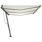 vidaXL Toldo automático con LED sensor de viento crema 600x300 cm vidaXL Toldo automático con LED sensor de viento crema 600x300 cm