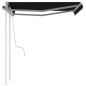 vidaXL Toldo manual retráctil con postes gris antracita 3x2,5 m vidaXL Toldo manual retráctil con postes gris antracita 3x2,5 m