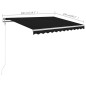 vidaXL Toldo manual retráctil con postes gris antracita 3x2,5 m vidaXL Toldo manual retráctil con postes gris antracita 3x2,5 m