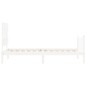 vidaXL Estructura de cama con cabecero madera maciza blanco 90x200 cm vidaXL Estructura de cama con cabecero madera maciza blanco 90x200 cm