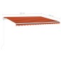 vidaXL Toldo manual retráctil con postes naranja y marrón 4,5x3 m vidaXL Toldo manual retráctil con postes naranja y marrón 4,5x3 m