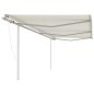 vidaXL Toldo retráctil automático con postes crema 6x3 m vidaXL Toldo retráctil automático con postes crema 6x3 m