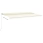 vidaXL Toldo retráctil automático con postes crema 6x3 m vidaXL Toldo retráctil automático con postes crema 6x3 m