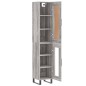 vidaXL Aparador alto madera contrachapada gris Sonoma 34,5x34x180 cm vidaXL Aparador alto madera contrachapada gris Sonoma 34,5x34x180 cm