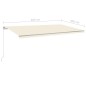 vidaXL Toldo retráctil automático con postes crema 6x3 m vidaXL Toldo retráctil automático con postes crema 6x3 m