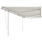 vidaXL Toldo retráctil manual con postes crema 6x3 m vidaXL Toldo retráctil manual con postes crema 6x3 m