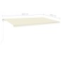 vidaXL Toldo retráctil manual con postes crema 6x3 m vidaXL Toldo retráctil manual con postes crema 6x3 m
