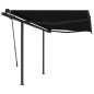 vidaXL Toldo automático retráctil con postes gris antracita 3x2,5 m vidaXL Toldo automático retráctil con postes gris antracita 3x2,5 m
