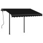 vidaXL Toldo automático retráctil con postes gris antracita 3x2,5 m vidaXL Toldo automático retráctil con postes gris antracita 3x2,5 m