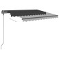 vidaXL Toldo automático retráctil con postes gris antracita 3x2,5 m vidaXL Toldo automático retráctil con postes gris antracita 3x2,5 m