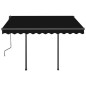 vidaXL Toldo automático retráctil con postes gris antracita 3x2,5 m vidaXL Toldo automático retráctil con postes gris antracita 3x2,5 m
