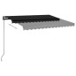 vidaXL Toldo automático LED y sensor de viento gris antracita 3x2,5 m vidaXL Toldo automático LED y sensor de viento gris antracita 3x2,5 m