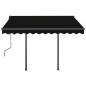 vidaXL Toldo automático LED y sensor de viento gris antracita 3x2,5 m vidaXL Toldo automático LED y sensor de viento gris antracita 3x2,5 m