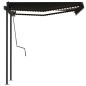 vidaXL Toldo automático LED y sensor de viento gris antracita 3x2,5 m vidaXL Toldo automático LED y sensor de viento gris antracita 3x2,5 m