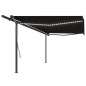 vidaXL Toldo automático LED sensor de viento gris antracita 5x3 m vidaXL Toldo automático LED sensor de viento gris antracita 5x3 m