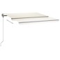 vidaXL Toldo manual retráctil con LED crema 4x3 m vidaXL Toldo manual retráctil con LED crema 4x3 m