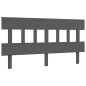 vidaXL Estructura de cama con cabecero madera maciza gris 160x200 cm vidaXL Estructura de cama con cabecero madera maciza gris 160x200 cm