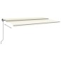 vidaXL Toldo automático con LED y sensor de viento color crema 6x3 m vidaXL Toldo automático con LED y sensor de viento color crema 6x3 m
