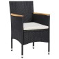 vidaXL Set de comedor de jardín de 7 piezas negro ratán sintético vidaXL Set de comedor de jardín de 7 piezas negro ratán sintético