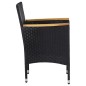 vidaXL Set de comedor de jardín de 7 piezas negro ratán sintético vidaXL Set de comedor de jardín de 7 piezas negro ratán sintético